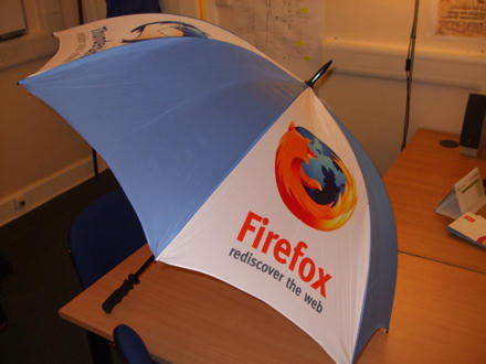Mozilla Firefox umbrella open