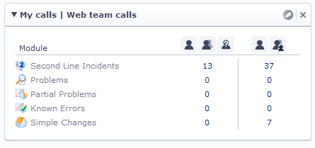 Our support calls list shows 13 calls assigned to me, 37 to the whole team. That's so 1337 or leet!
