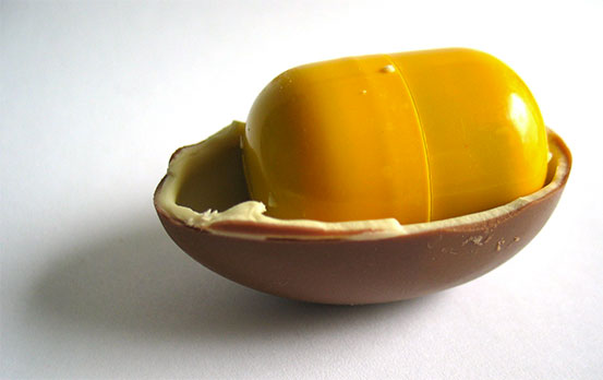 As a child, the chocolate of a Kinder Egg wasn't as enticing as the mystery toy that was inside.
