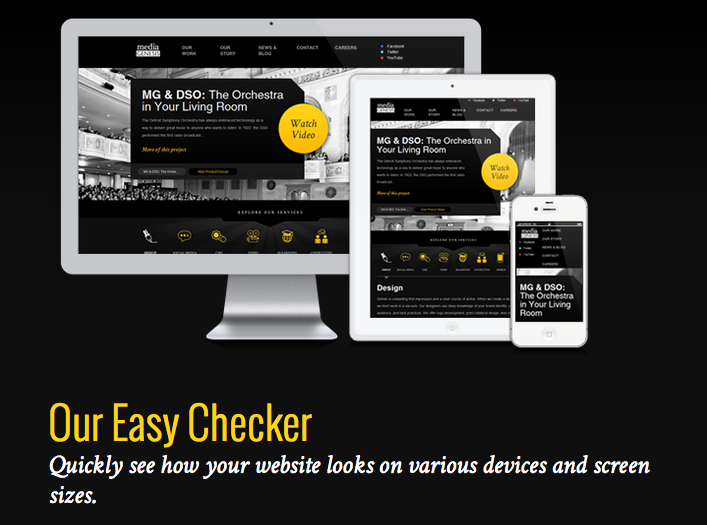 Responsive Design Checker displays how your pages look on a variety of screen sizes. 