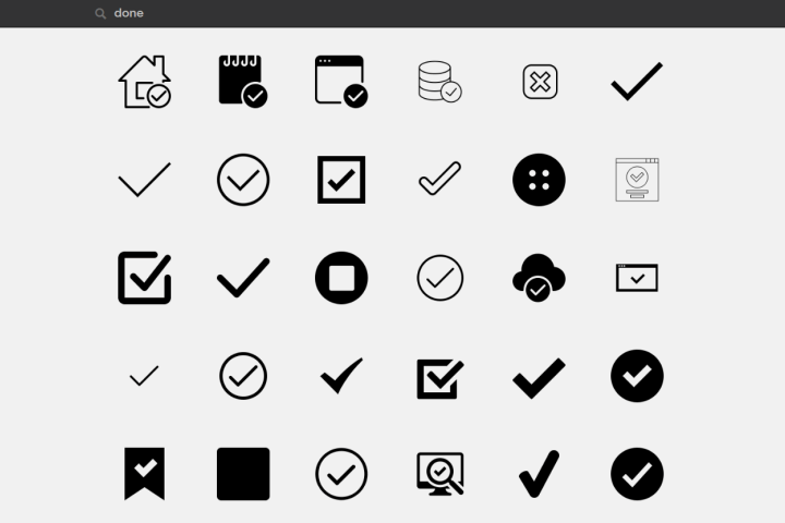 Icons for done from The Noun Project.
