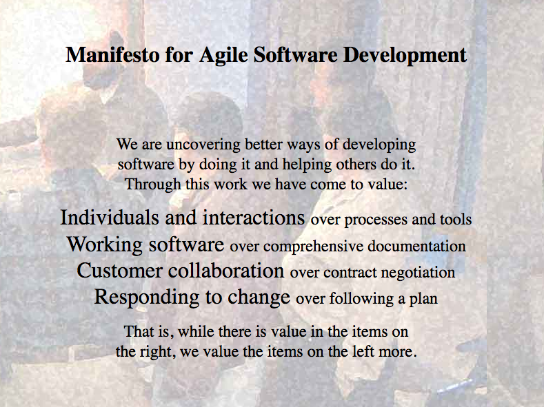 The Agile methodology manifesto