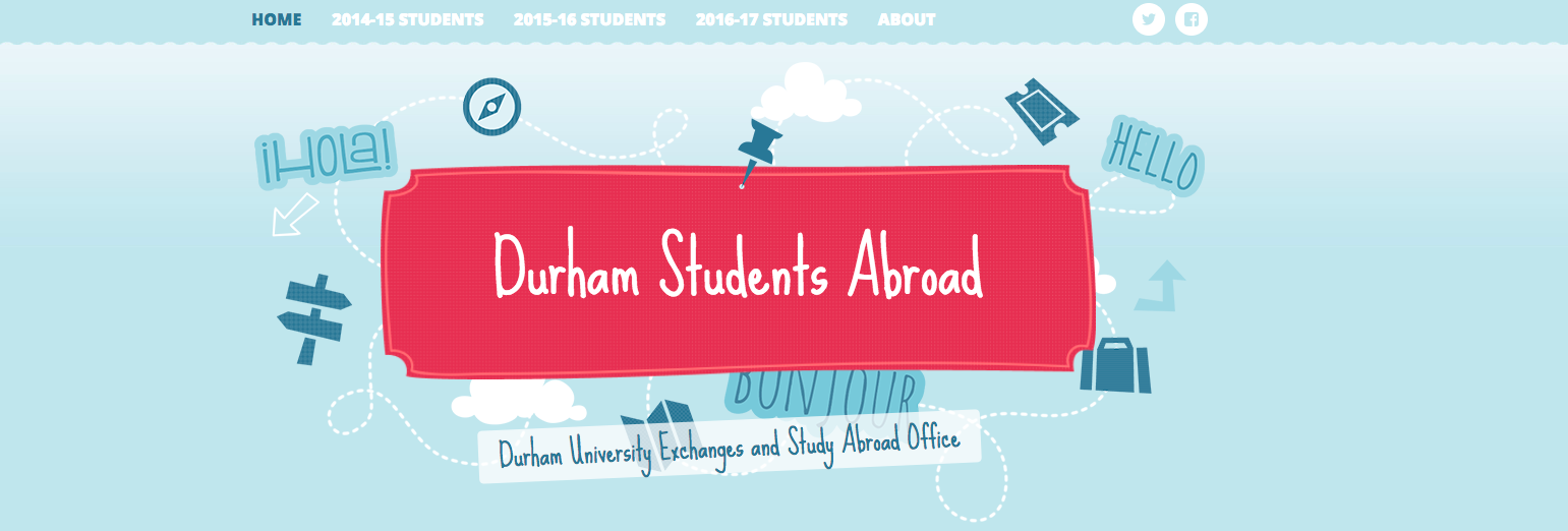 University of Durham study abroad student blog header