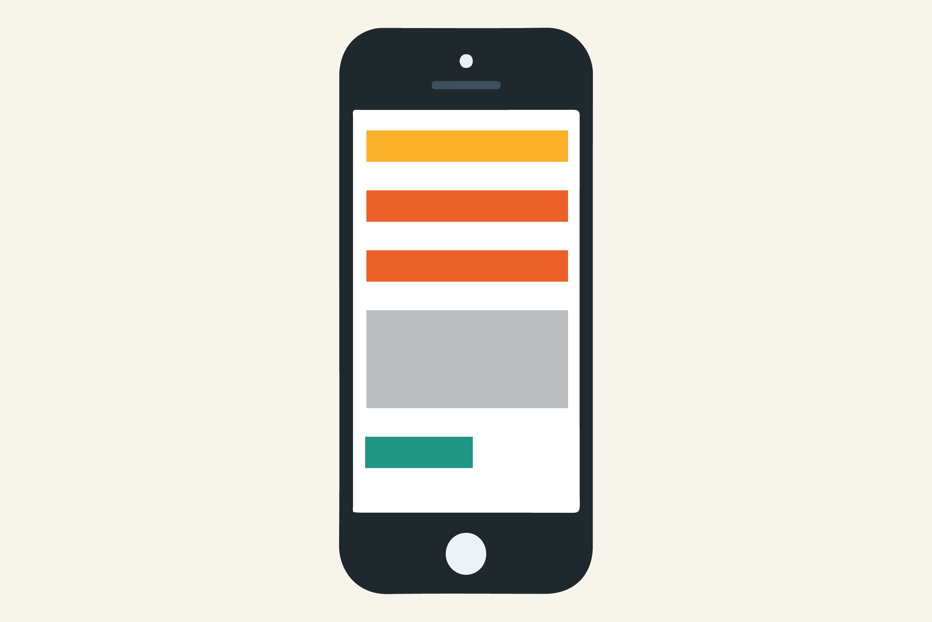 Graphic of phone display logical web layout