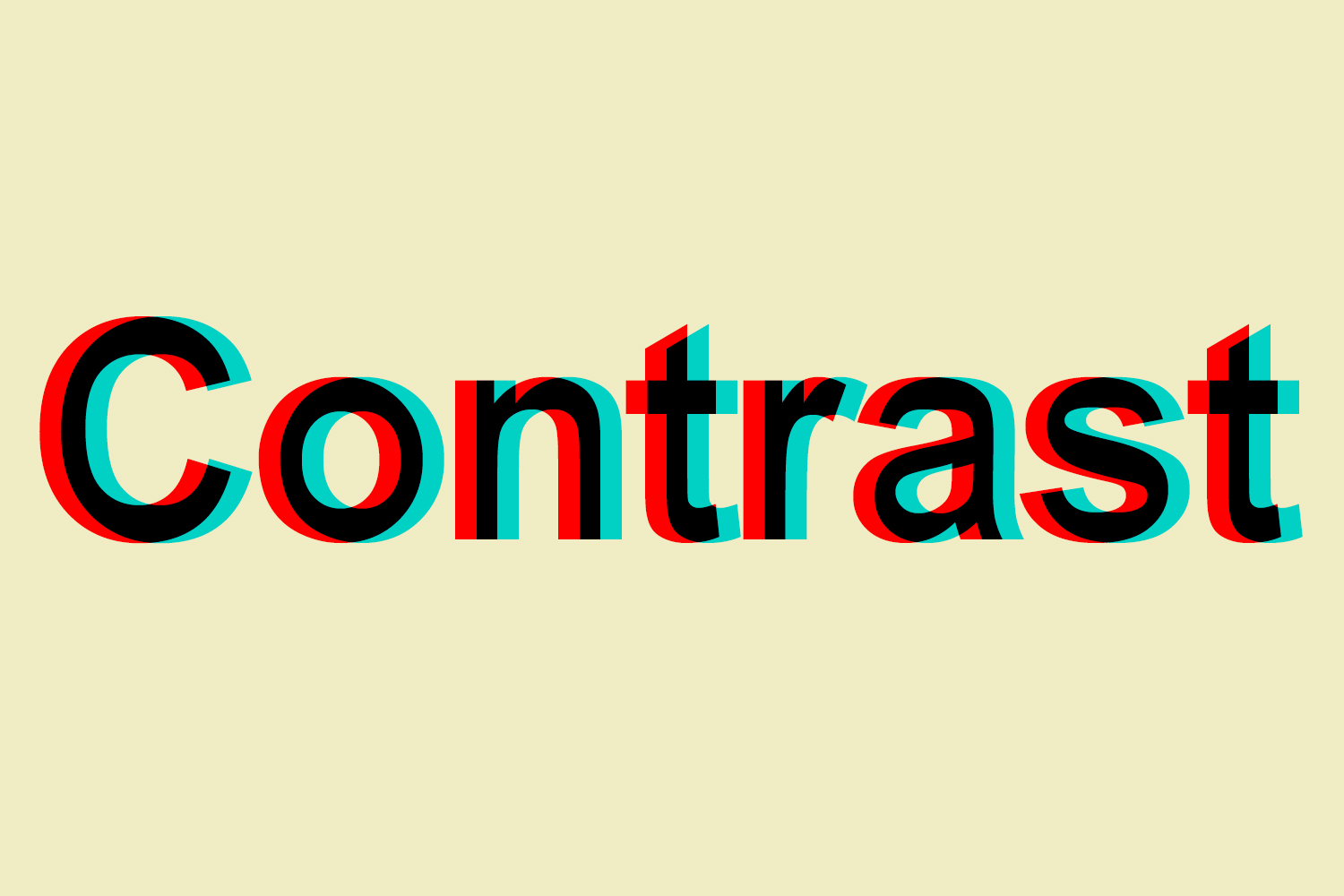 Graphic of contrast text