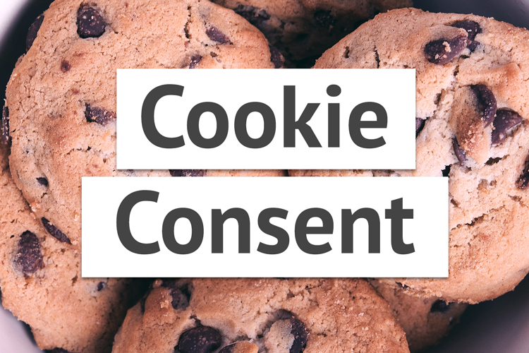 'Cookie consent' text over actual food cookies