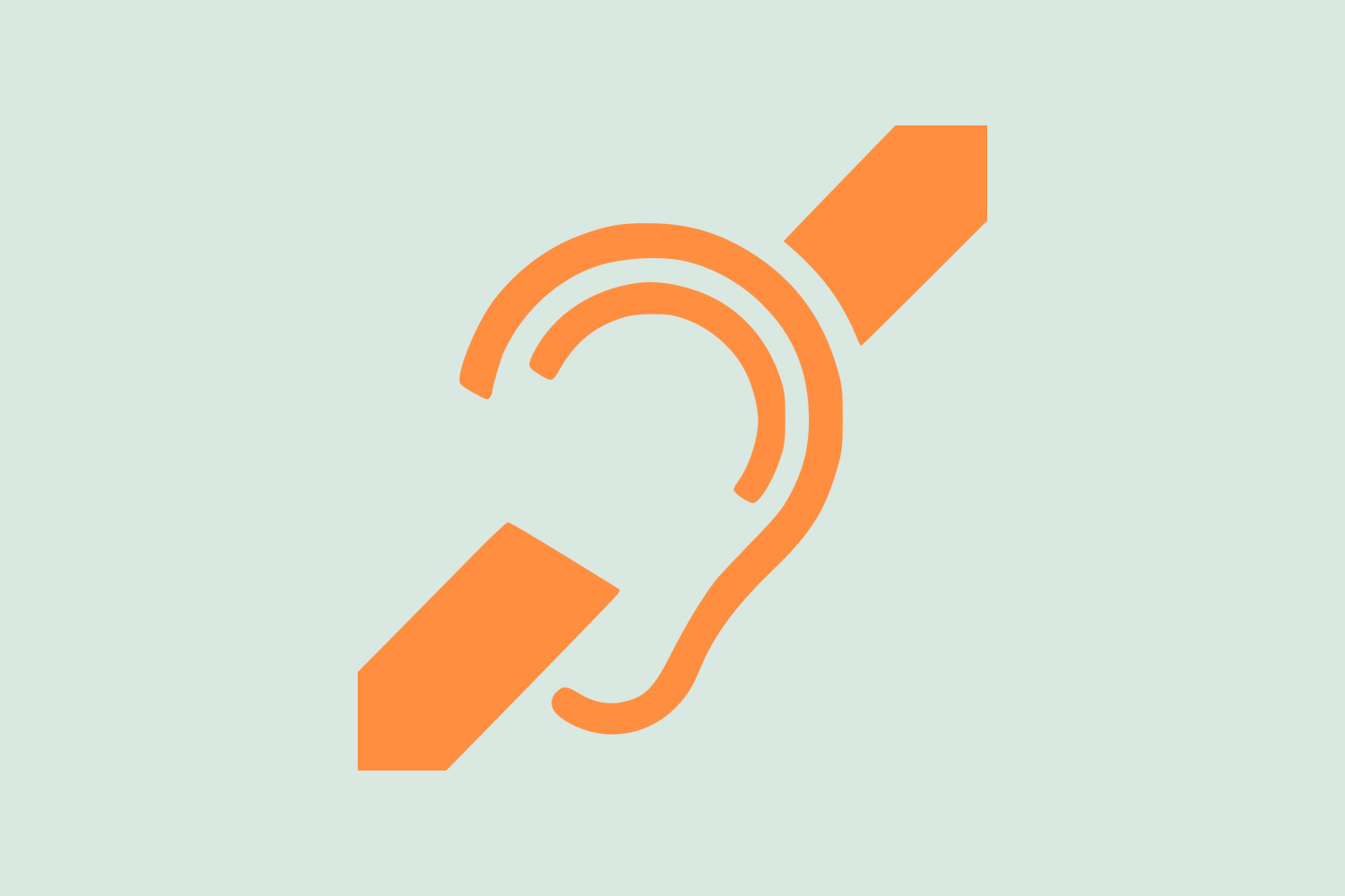 Icon of graphic of deaf or hard of hearing