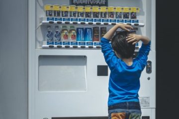 Child choosing a drink