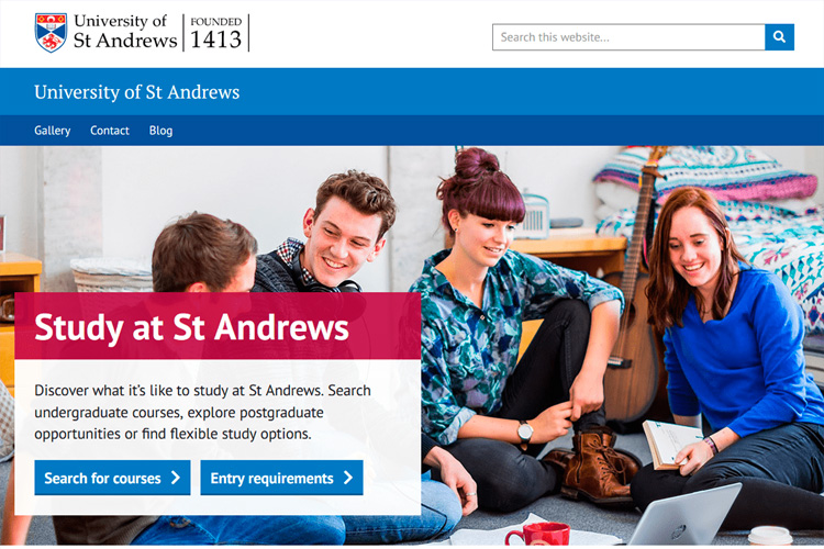 University of St Andrews theme preview