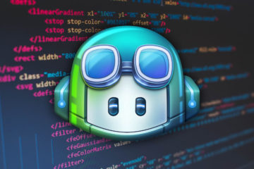 GitHub Copilot logo over code