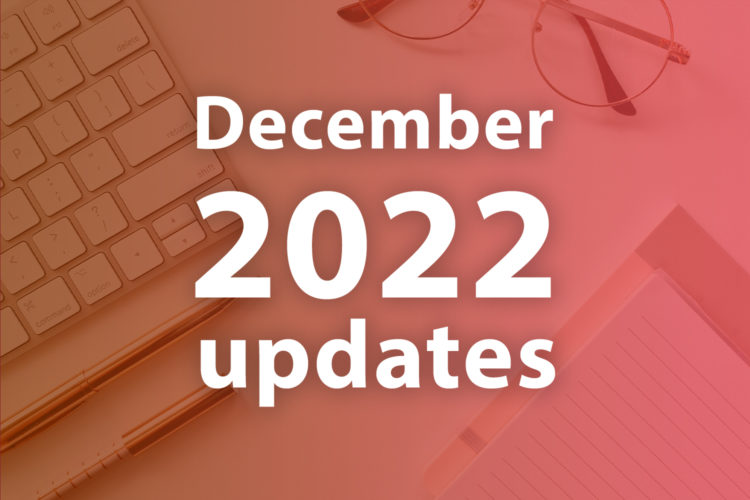 December 2022 updates