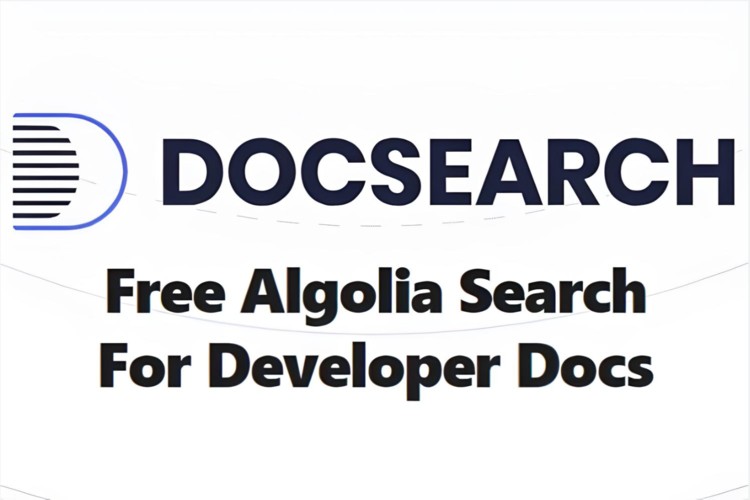 Image description: Algolia DocSearch logo plus 'Free Algolia Search for Developer Docs'